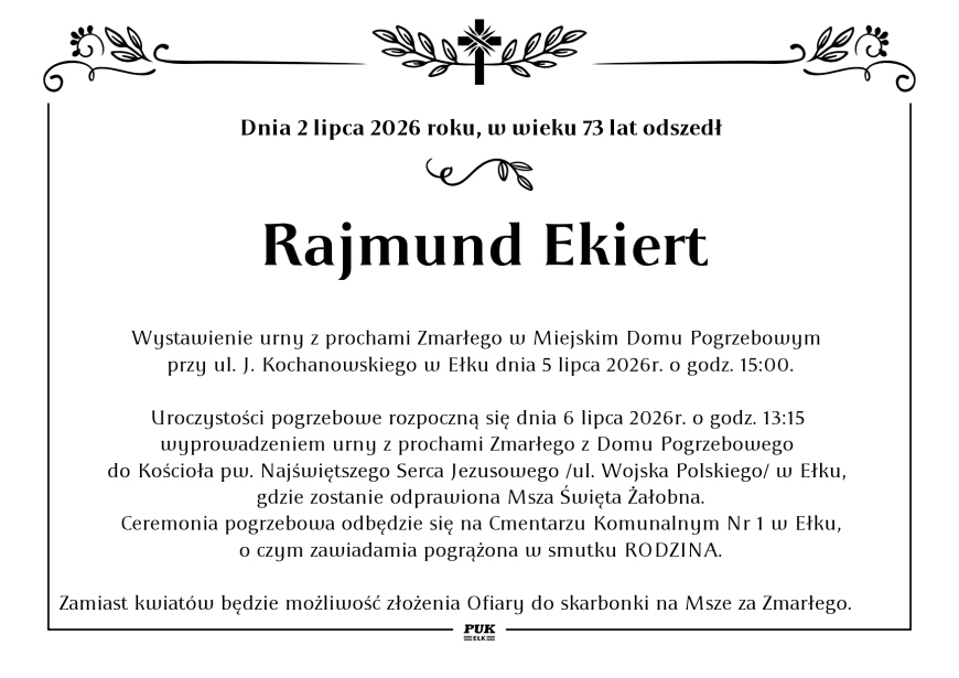 Rajmund Ekiert - nekrolog